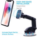 Magnetic Phone Car Mount Panvox Universal Dashboard Windshield Car Phone Mount Holder With Upgraded 3 2 Suction Cup 8 Strong Magnets Compatible With Iphone 11 Pro X Xs Max Xr Galaxy Note10 S10
