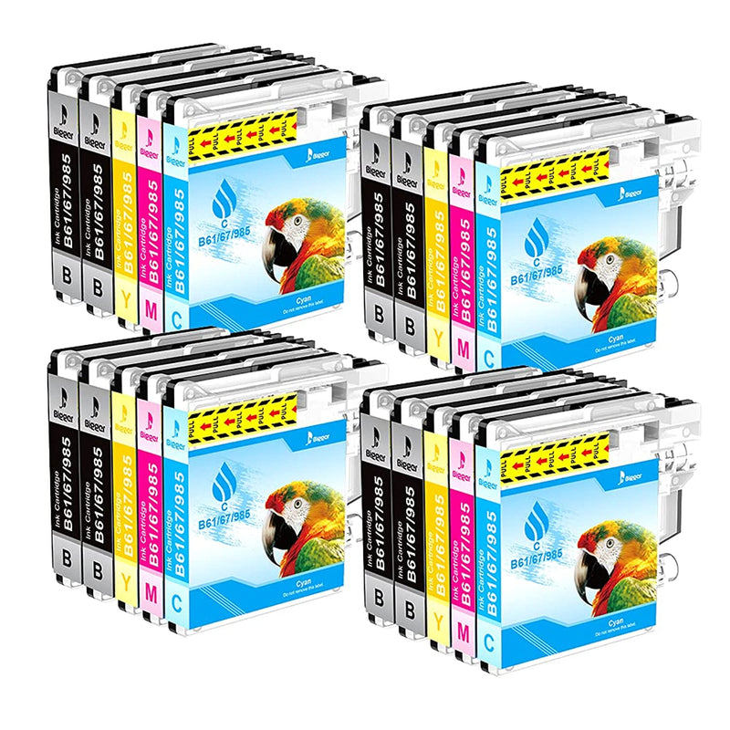 20 Pack Compatible Lc 61 Ink Cartridges Replacement For Lc 61Ink Cartridges To Use With Brother Mfc 490Cw Mfc 495Cw Mfc J410W Mfc J615W 8 Black 4 Cyan 4 M