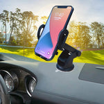 Phone Holder For Car Phone Mount For Car Dashboard Dash Car Phone Holder Suction Cup With Long Arm Easy Clamp Cradle In Vehicle Compatible With All Iphone Samsung Lg And Other Android Smartphones