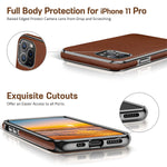 Lohasic For Iphone 11 Pro Case Slim Business Pu Leather Elegant Tpu Bumper Soft Anti Slip Anti Scratch Protective Phone Cover Cases Compatible With Iphone 11 Pro2019 5 8 Brown