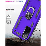 Lumarke Samsung S20 Fe Case With Screen Protector Pass 16Ft Drop Test Military Grade Heavy Duty Cover With Magnetic Kickstand For Car Mount Protective Phone Case For Samsung Galaxy S20 Fe Purple