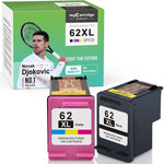 Ink Cartridge Replacement For Hp 62Xl 62 Xl Officejet 5740 5745 5746 5742 5744 8040 8045 Envy 7640 7645 5660 5665 5640 5642 5643 Printer Black Tri Color 2 Pack