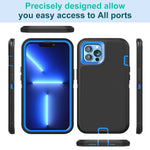 Horigay Designed For Iphone 13 Pro Max Case 6 7 Inchwith 2 Tempered Glass Screen Protector Rugged Heavy Duty Military Grade Cover Drop Proof Shockproof Protection Phone Caseblack Blue