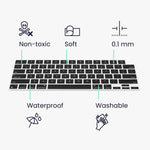 Keyboard Cover Compatible With Apple Macbook Pro 14 2021 Us English Qwerty Layout Keyboard Cover Silicone Skin Black