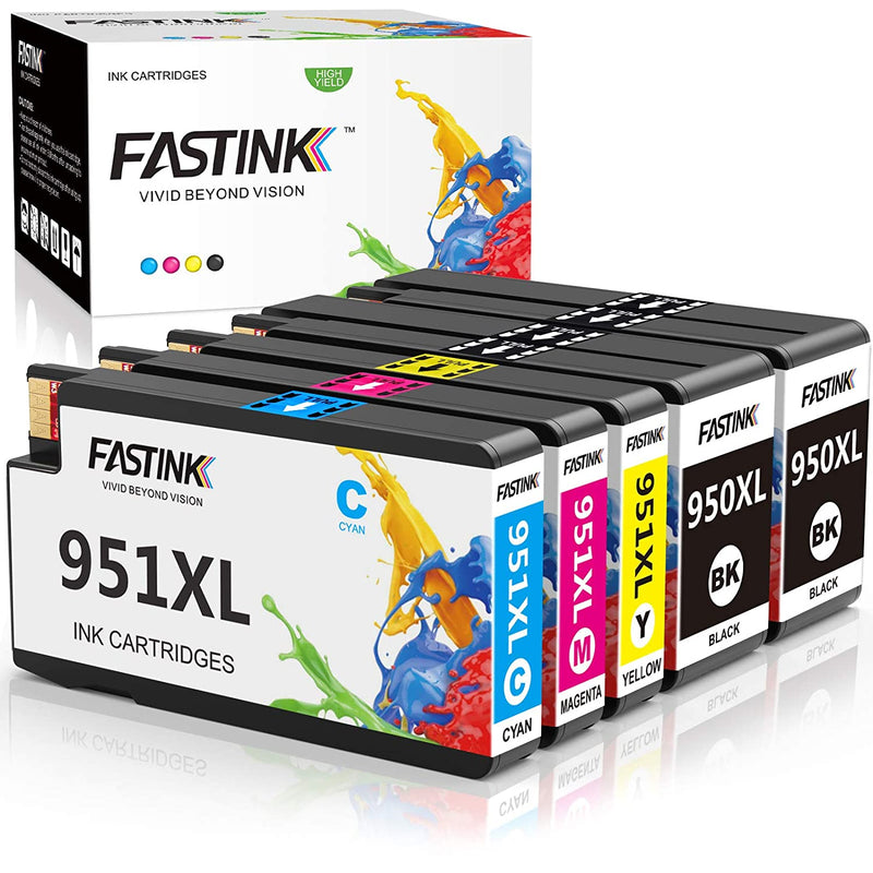 Compatible 950Xl 951Xl Ink Cartridges Replacement For Hp 950 951 Xl Work With Hp Officejet Pro 8600 8610 8620 8100 276Dw 271Dw 8630 8640 Printers 5 Pack 2 Bla