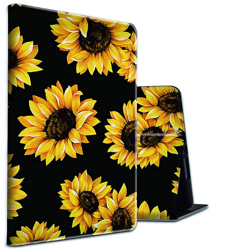 New All Hd 8 Plus Tablet Case Sunflower Kindle Fire Hd 8 Case 10Th Generation 2020 Folding Stand Pu Leather Slim Smart Cover With Auto Wake Sleep For Am
