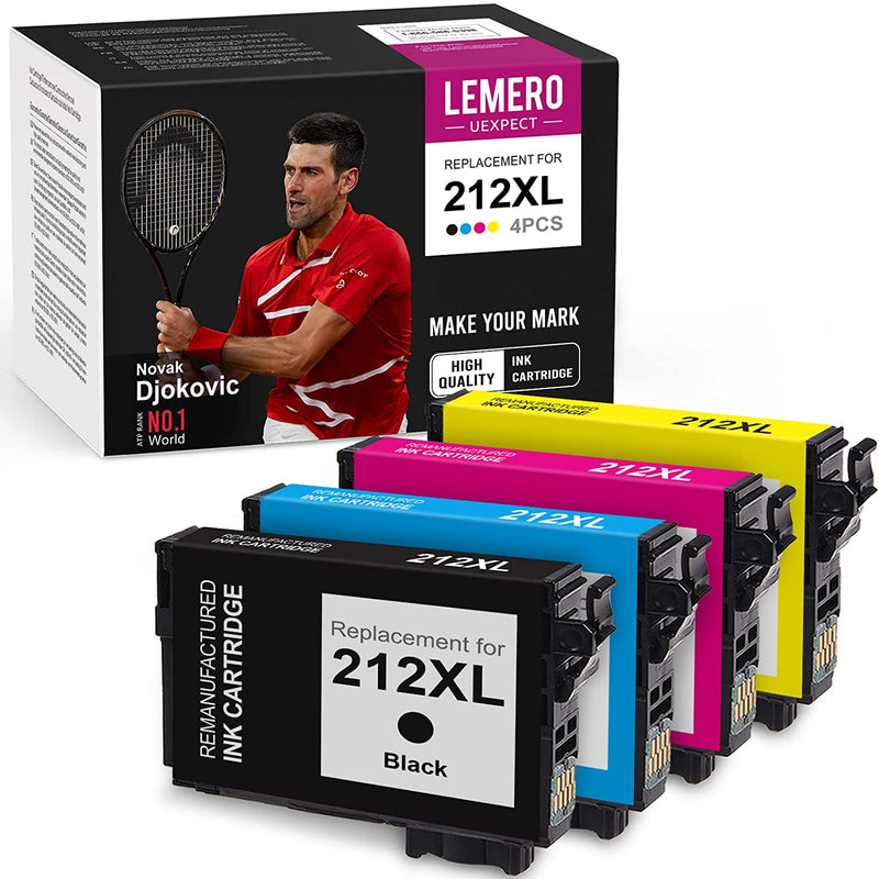 Ink Cartridge Replacement For Epson 212Xl T212Xl 212 Xl For Expression Home Xp 4105 Xp 4100 Workforce Wf 2850 Wf 2830 Printer Black Cyan Magenta Yellow 4 Pack