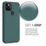 Kwmobile Tpu Silicone Case Compatible With Google Pixel 5 Case Slim Phone Cover With Soft Finish Blue Green