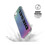 Diesel Iphone 6 6S 7 8 Iphone Se3 Case Holographic Flip Case Shock Resistant Drop Tested Protective Case With Raised Edge Holographic Black