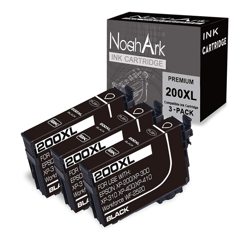 3 Packs 200Xl Ink Cartridge Replacement For Epson 200 Xl T200Xl Use For Expression Home Xp 200 Xp 300 Xp 310 Xp 400 Xp 410 Workforce Wf 2520 Wf 2530 Wf 2540 Pri