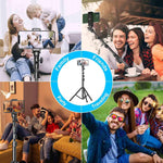 Phone Tripod 51 Extendable Selfie Stick Tripod Portable Tripod Stand With Wireless Remote Compatible With Iphone 11 12 X Xr Android And Dslr Perfect For Video Recording Vlogging Live Streaming