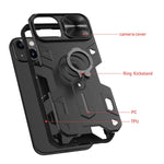 Nillkin Compatible With Iphone 13 Case Camshield Armor Case With Kickstand Camera Cover Military Grade Case With Slide Lens Cover And Rotate Ring Stand For Men And Women Shockproof Black