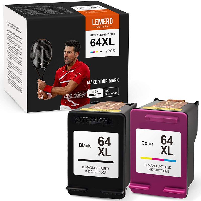 Ink Cartridge Replacement For Hp 64 64Xl 64 Xl Work For Envy Photo 7120 7130 7132 7155 7164 7830 7820 7855 7858 6230 6220 6232 6255 6252 Black Tri