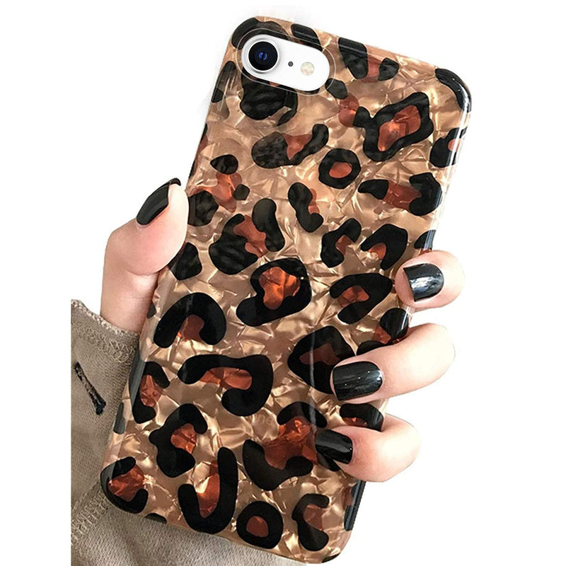 Iphone Se 2020 Case Iphone 8 Iphone 7 Case Luxury Sparkle Bling Translucent Leopard Print Soft Silicone Phone Case Cover Cheetah Design Pattern Protective Case For Girls Women
