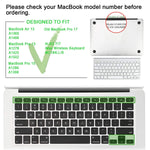 English Silicone Keyboard Cover Skin For Macbook Pro 13 15 17 2015 Or Older Version For Macbook Air 13 A1369 A1466 Us Versions Layout Protective Skin Ripple Green