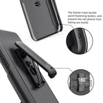 Lebarado 3 In 1 Iphone 13 Pro Max Case With Belt Clip Holster Full Body Shockproof Protective Phone Case Detachable Cover 6 7Inch Black