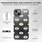 Mybat Pro Mood Series Slim Cute Clear Crystal Case For Iphone 13 Mini 5 4 Inch Stylish Shockproof Non Yellowing Protective Cover Evil Eye