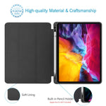New Painting Case For Ipad Pro 12 9 4Th Gen 2020 Released Only With Pencil Holder Lightweight Trifold Stand Smart Case With Soft Tpu Back Auto Wake S