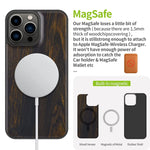 Carveit Magnetic Wood Case For Iphone 13 Pro Max Case Magsafe Hard Real Wood Soft Tpu Shockproof Hybrid Protective Cover Unique Classy Wooden 13 Pro Max Case Compatible With Magsafe Blackwood