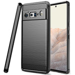 Coveron Slim Cover Designed For Google Pixel 6 Pro Phone Case Lightweight Flexible Tpu Carbon Fiber Black