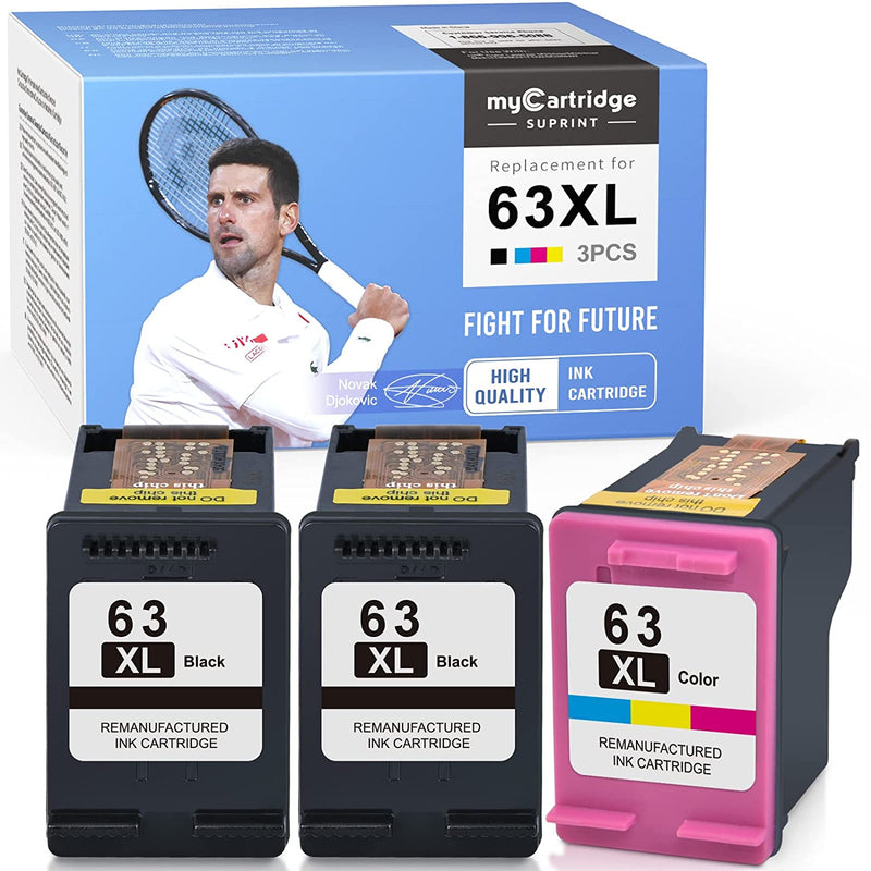 Ink Cartridge Replacement For Hp 63Xl 63 Xl Use For Envy 4520 Officejet 3830 4650 5255 3630 5288 4512 Printer 2 Black 1 Tri Color