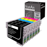 6 Packs T127 Remanufacture Ink Cartridge Replacement For Epson 127 T127 Use For Workforce 545 845 645 Wf 3540 Wf 3520 Wf 7010 Wf 7510 Wf 7520 Nx530 Nx625 3 Bla