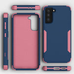 Exocase Galaxy S21 5G Case Armor Shield Series Full Body Dual Layer Slim Rugged Phone Case Cover For Samsung Galaxy S21 Without Built In Screen Protector Navy Blue Pink