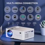 5G WiFi and Bluetooth Projector 12000L Supports 1080P with 4K Supported