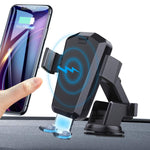 Wireless Car Charger Mount 10W Qi Fast Charging Auto Clamping Car Mount Windshield Dashboard Air Vent Phone Holder For Iphone Xs Max Xr X 8 8 Plus Samsung Galaxy S10 S10 S9 S9 S8 Note 9