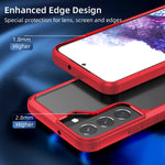 Dssairo Samsung Galaxy S22 Plus 5G Crystal Clear Case Slim Hard Pc Back Tpu Silicone Soft Bumper Protective Case Non Yellowing Military Grade Drop Tested For Galaxy S22 Plus 2022 Red