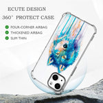 Ecute Clear Slim Protection Air Armor Designed Case Cover Compatible With Iphone 13 Mini 5 4Inch 2021 Released Not For Iphone 13 13 Pro 13 Pro Max Watercolor Wolf