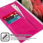 Goospery Blue Moon Wallet For Galaxy S21 Ultra Case 6 82021 Premium Pu Leather Stand Flip Card Holder Phone Cover Hot Pink S21U Blm Hpnk