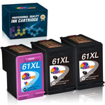 61 Xl Ink Cartridges Replacement For Hp 61Xl Hp 61 For Hp Envy 4500 Deskjet 1000 1056 1510 1512 1010 1055 Officejet 4630 Printer 2 Black 1 Tri Color 3 Pack