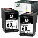 60 Black Ink Cartridge Replacement For Hp60Xl Updated Chip For Photosmart C4680 C4780 C4795 D110A Deskjet F4480 D2530 F4280 F4580 Envy 120 100 Printer 2 Pack