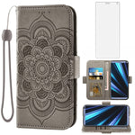 New For Sony Xperia 10 Plus Wallet Case And Tempered Glass Scr