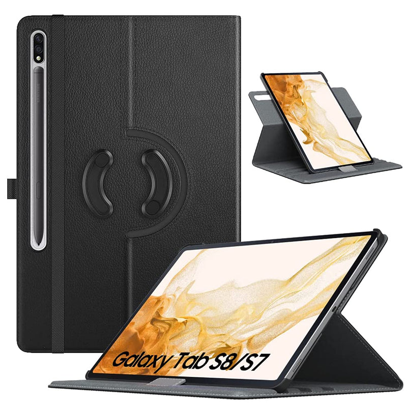 New Case For All Galaxy Tab S8 2022 11 Inchsm X700 Sm X706 Galaxy Tab S7 2020 11 Inchsm T870 T875 90 Degree Rotating Swivel Leather Cover Case With