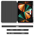 New Ipad Pro 12 9 Case 2021 With Pencil Holder Full Body Protection 2Nd Gen Apple Pencil Charging Auto Wake Sleep Soft Tpu Back Cover For 2021 I