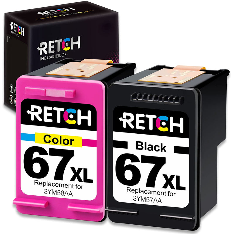 Ink Replacement For Hp 67 67Xl Combo Pack To Use With Hp Deskjet 2732 2755 Deskjet Plus 4140 4155 4158 Envy 6052 6075 6058 Printer 3Ym57An 3Ym58Aa 3Ym57Aa 1 Bl