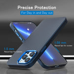 Enskko Magnetic Case For Iphone 13 Pro Max Compatible With Magsafe 6 7 Ultra Slim Thin Hard Pc 13 Max Pro Protective Case Cover With Microfiver Lining Blue