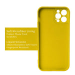 Manducary Liquid Silicone Case Compatible With Iphone 12 Mini Pro Max 2020 Gel Rubber Full Body Protection Cover Case Drop Protection Case Yellow Iphone 12 Mini