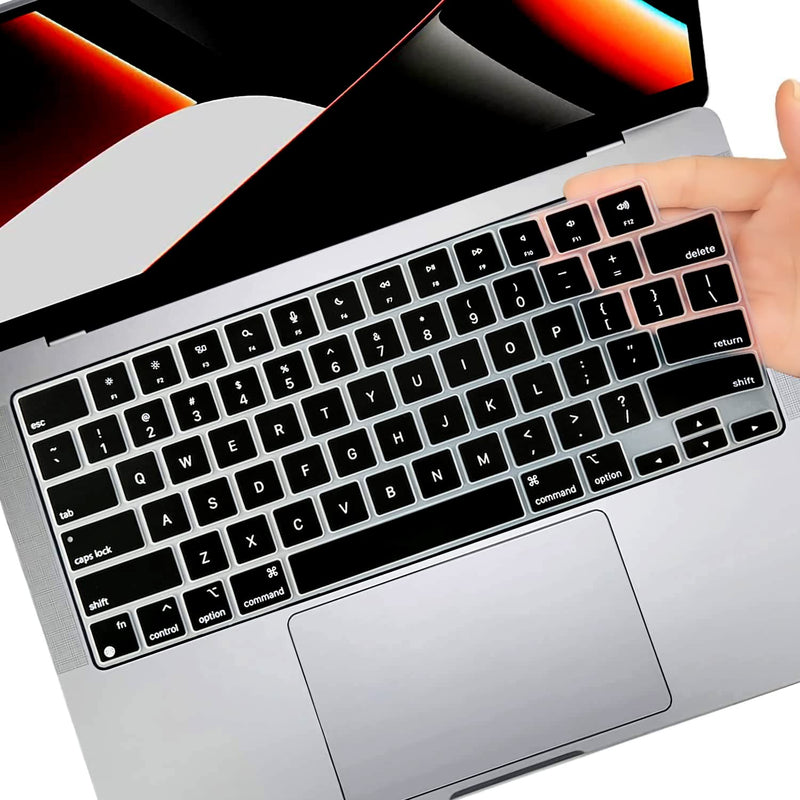Keyboard Cover For 2022 2021 Macbook Pro 16 Inch Macbook Pro 14 Inch With M1 Pro M1 Max Chip Model A2485 A2442 2021 New Macbook Pro 16 2 Macbook Pro 14 2 Keyboard Skin Protector Black