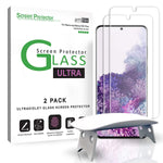 Amfilm Ultra Glass Screen Protector For Galaxy S20 Plus 2 Pack Uv Gel Application Tempered Glass Compatible With Ultrasonic Fingerprint Scanner For Galaxy S20 Plus 2020