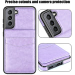 Lakibeibi Samsung Galaxy S22 Case Dual Layer Lightweight Premium Leather Galaxy S22 Wallet Case With Card Holders Flip Case Protective Cover For Samsung Galaxy S22 5G 2022 Purple