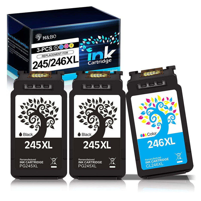 Ink Cartridge Replacement For Canon Pg 245Xl Cl 246Xl Pg 243 Cl 244 To Use With Pixma Ts3120 Mg2520 Mx492 Tr4520 Ts202 Mg3022 Mg2525 Mg2922 Mg2522 2 Black 1 Tr