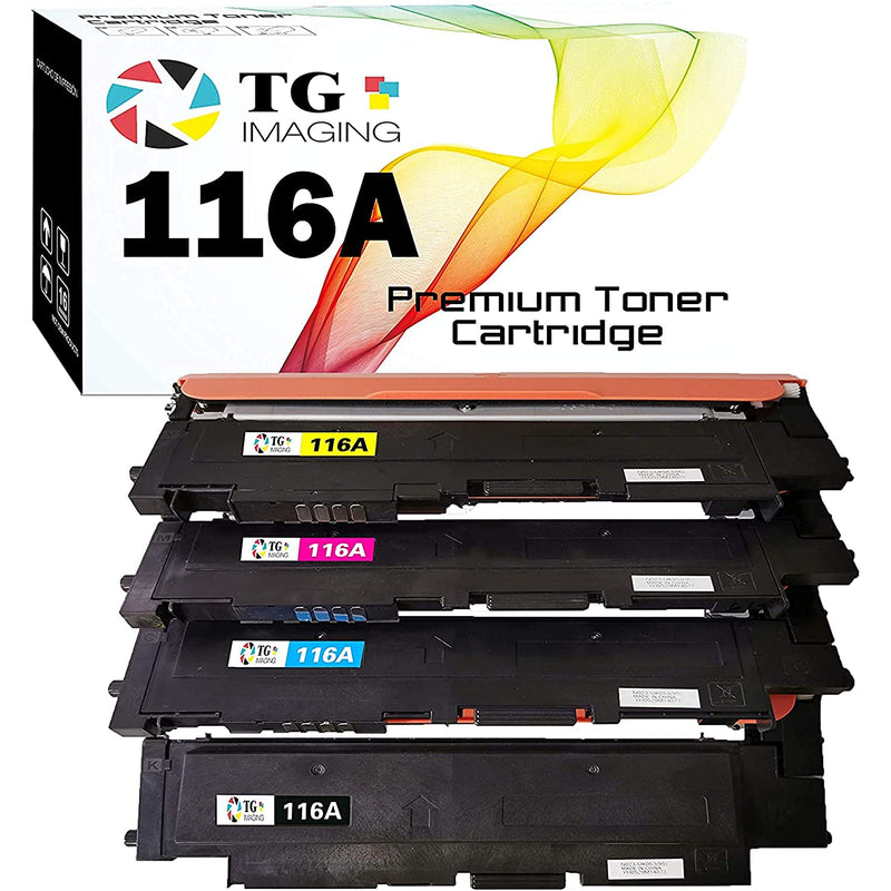New Chip 4 Pack Compatible W2060A Hp 116A Toner Cartridge Hp116A B C Y M For Use In Color Laser 150A Mfp178Nw 179Fnw Printer