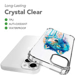 Ecute Clear Slim Protection Air Armor Designed Case Cover Compatible With Iphone 13 Mini 5 4Inch 2021 Released Not For Iphone 13 13 Pro 13 Pro Max Watercolor Wolf