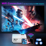 WiFi Mini Portable Bluetooth Projector 8000Lumen Support 1080P Home Video Projector