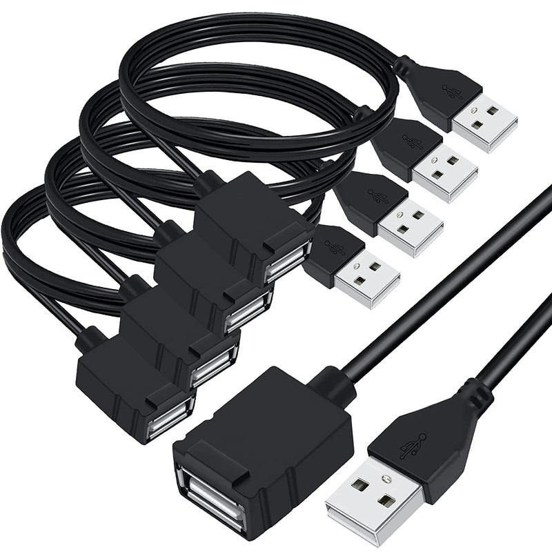 New Saitech It 4 Pack 2 Ft 60Cm Usb 2 0 Type A Male To A Female Extensio