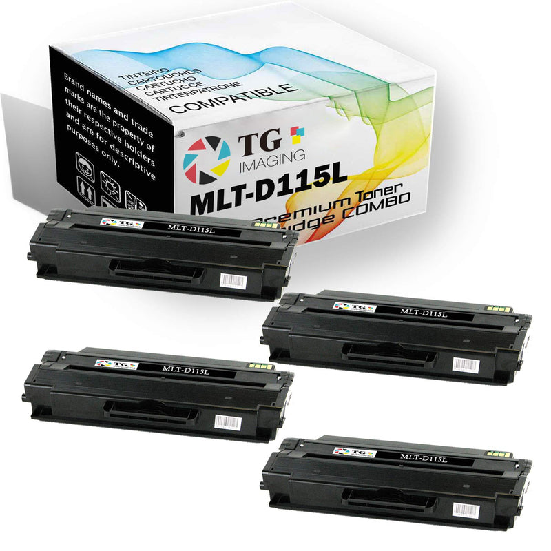 4 Pack 115L Compatible Mlt D115L Toner Cartridge Mltd115L 4Xblack For Samsung Xpress M2820 M2870 M2820Dw Printer