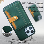 Darelim Wallet Case For Iphone 13 Pro Max Premium Pu Leather Case With Card Holder Kickstand Feature Keep Credit Cards Safe With Magnet Buckle For Iphone 13 Pro Max 6 7 Green